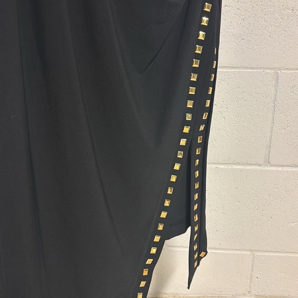 Emma & Michele Black Asymmetrical Sheath Dress - Picture 4 of 11